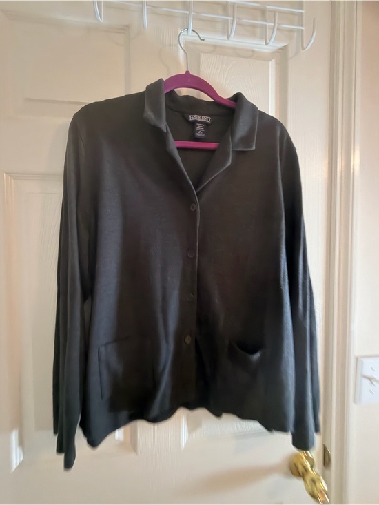 Lands' End Sweaters - Lands' End Black Button-Front Cardigan Blazer